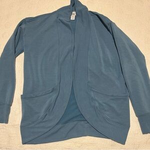 Athleta Girl Light Blue Ribbed Open Cardigan Size XL (14)